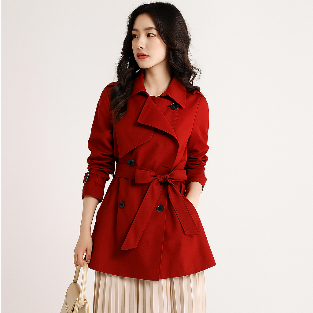 Serene Women Elegant Trench Coat